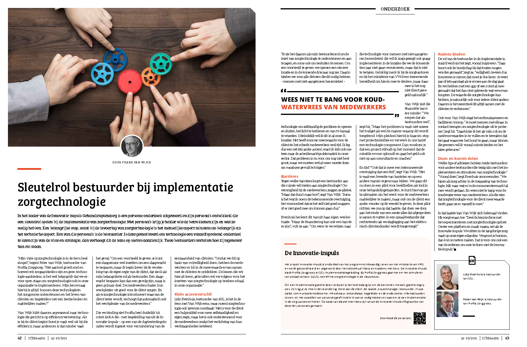 Sleutelrol bestuurder bij implementatie zorgtechnologie