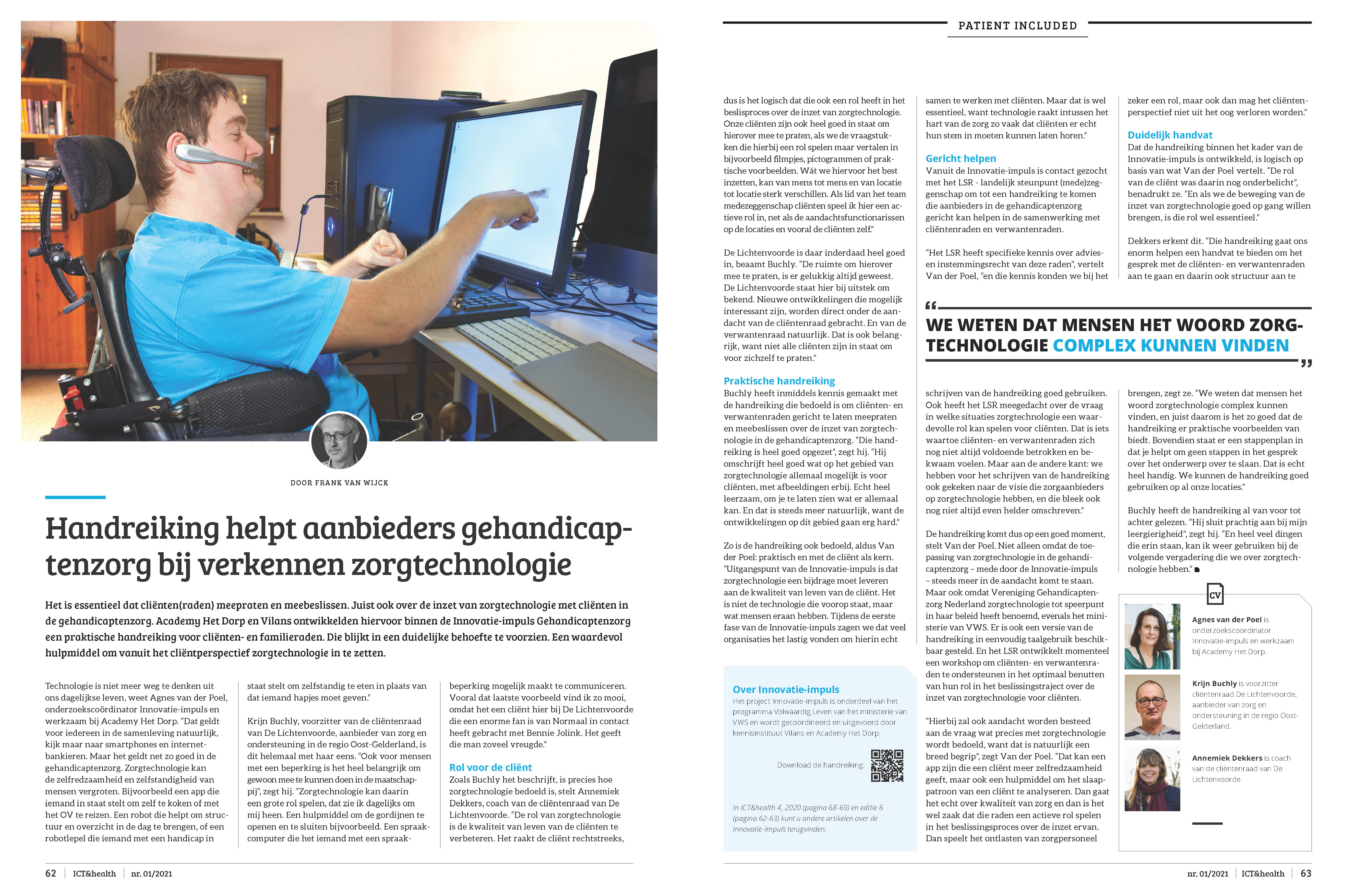 Artikel handreiking cliëntenraden - ICT & Health